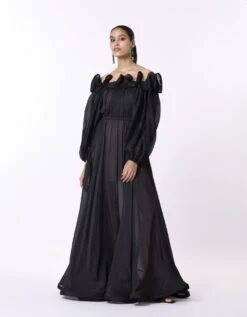 Madeline Maxi - Black Organza