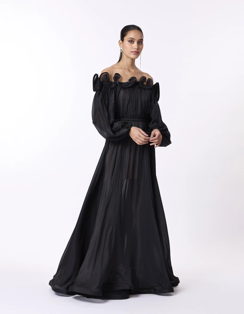 Madeline Maxi - Black Organza 6 Madeline Maxi - Black Organza - Image 4