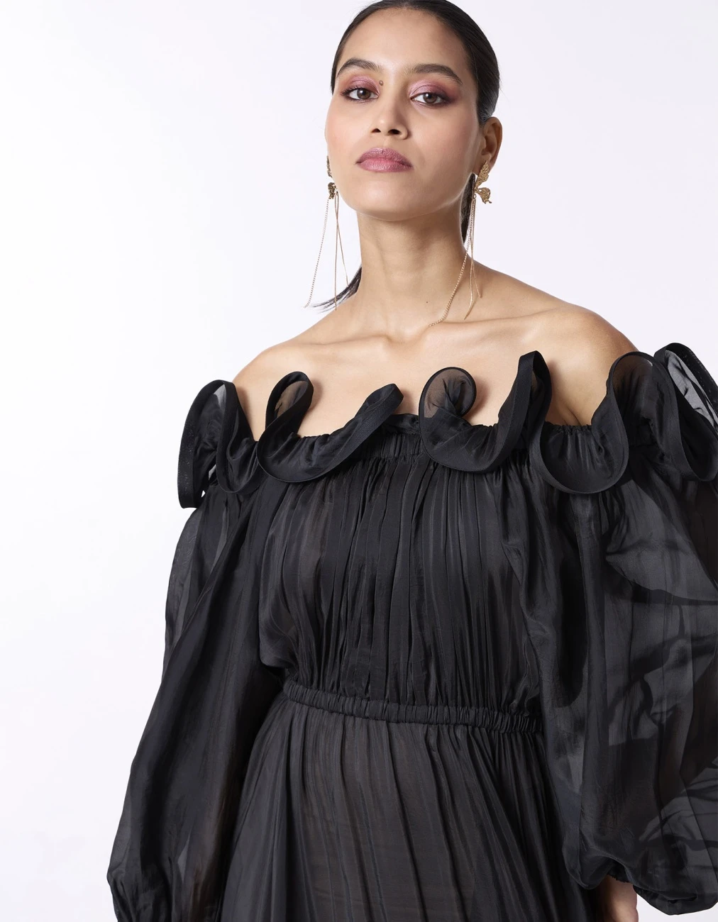 Madeline Maxi - Black Organza 8 Madeline Maxi - Black Organza - Image 6