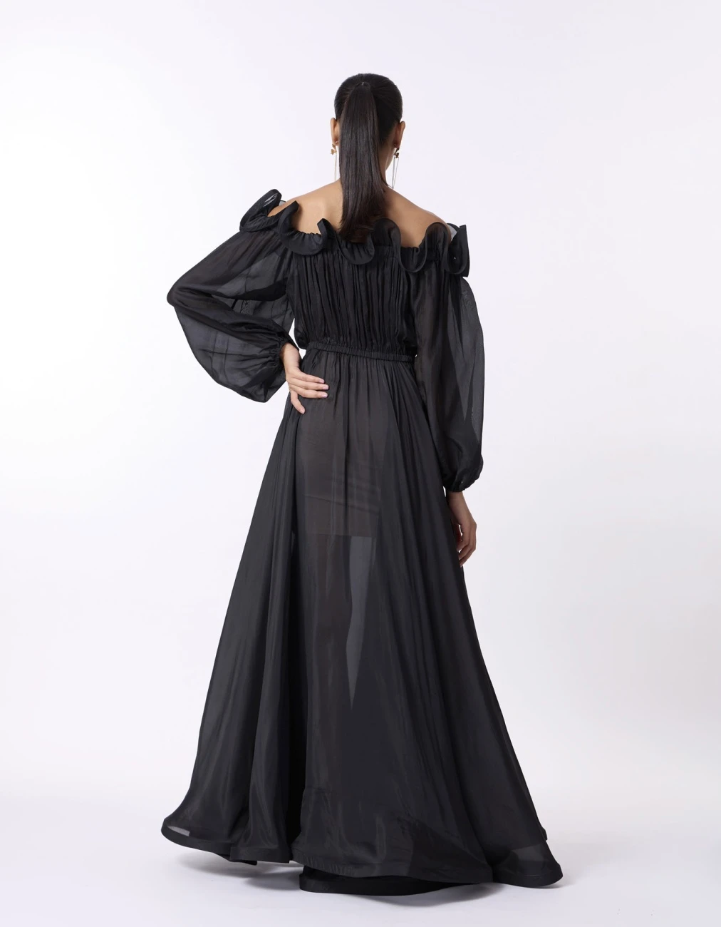 Madeline Maxi - Black Organza 9 Madeline Maxi - Black Organza - Image 7