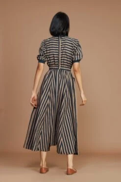 Brown And Charcoal Striped Sphara Jumpsuit -Charmers Shop 18032022mati02 b