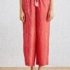 Ox Blood Shibori Drawstring Pant With Stripe -Charmers Shop 1 22078