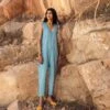 A Summer Story Ice Blue Jumpsuit