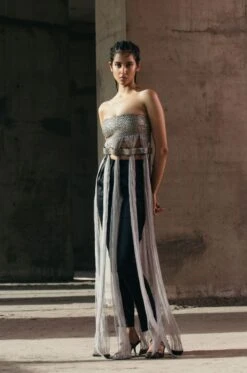 Gold Strapless Grecian Bustier