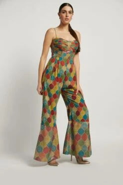 Navratan Trelllis Jaal Print Ramona Jumpsuit