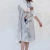 Off-white V-Neck Shirt Dress -Charmers Shop 1 59489