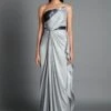 Ice Grey Moulded Draped Dress -Charmers Shop 1 66825