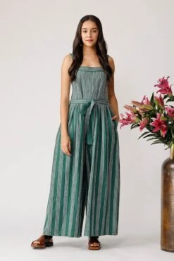 Green Calypso Stripe Jumpsuit