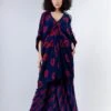 Blue/ Red Shibori Rekha 2 Midi Dress -Charmers Shop 1 70246