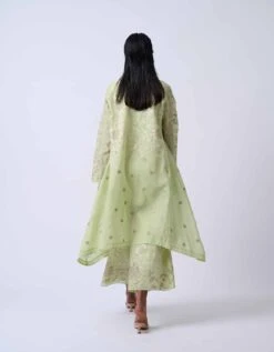 Green Embroidered Top In Handloom Cotton -Charmers Shop 2074b 1