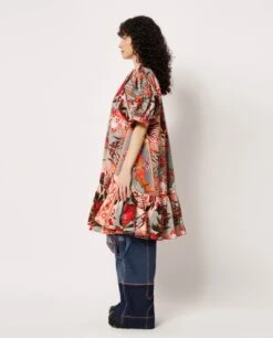 Multi Colour With Light Pink Aiko Dress -Charmers Shop 22002rose053