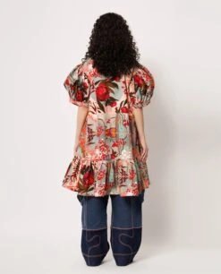 Multi Colour With Light Pink Aiko Dress -Charmers Shop 22002rose05b