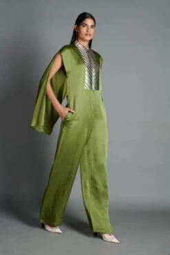 Olive Handwoven Jumpsuit -Charmers Shop 2 53560