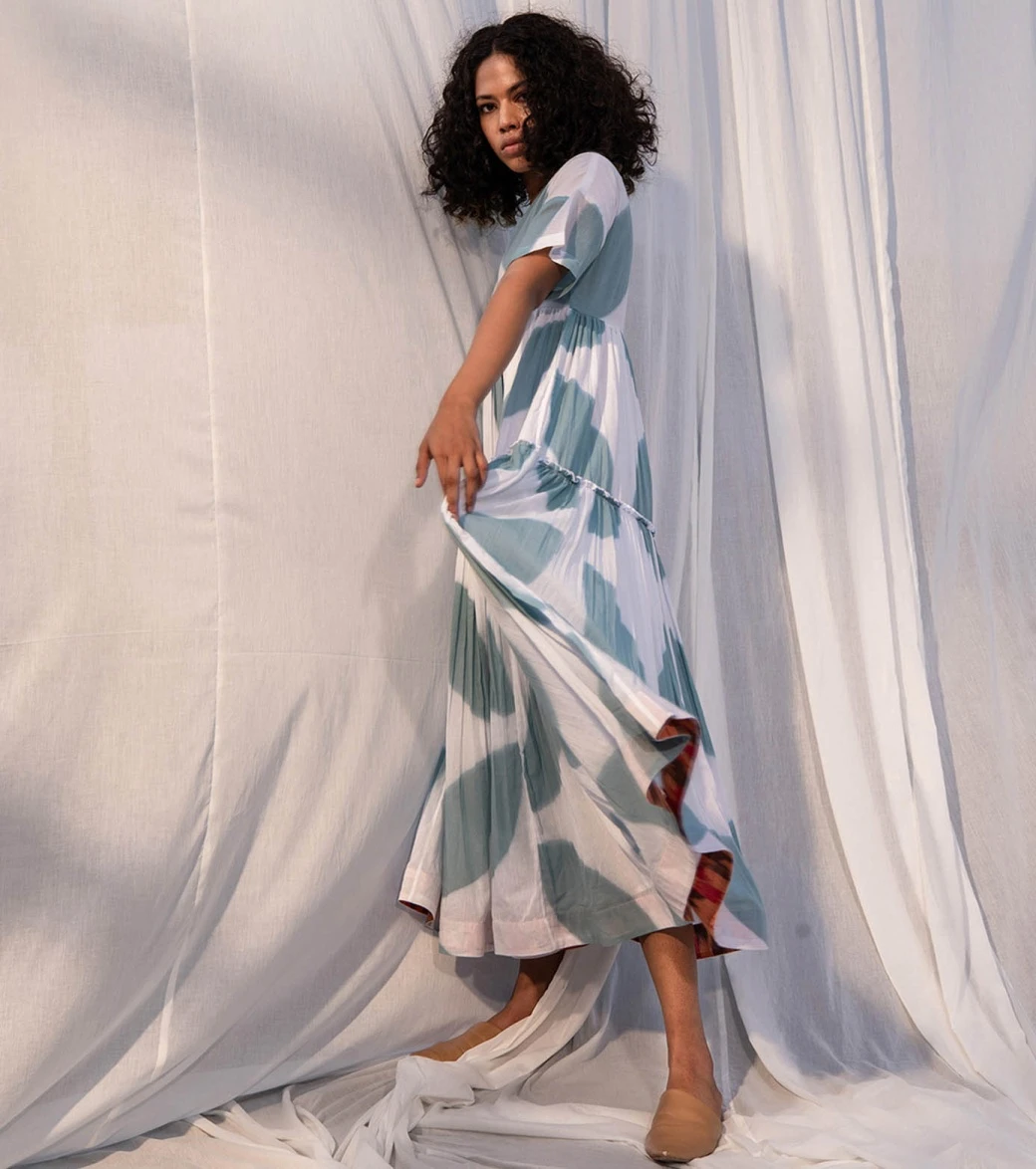 Sea Foam Green And White Seaweed Dress 4 Sea Foam Green And White Seaweed Dress - Image 2