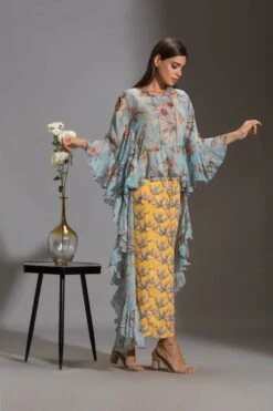 Yellow And Powder Blue Anthia Jumpsuit And Tunic -Charmers Shop 3 33014