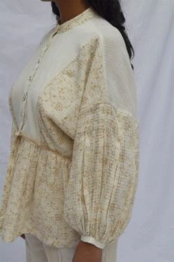 Ivory Box Pleat Sleeve Top 9 Ivory Box Pleat Sleeve Top -Charmers Shop 3 35637