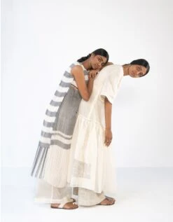 Antique White/ Charcoal Echo Dress -Charmers Shop 3 36604