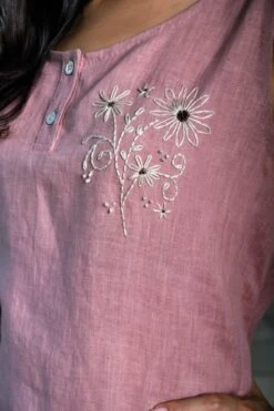 Linen Pink Top (210223) -Charmers Shop 3 40845