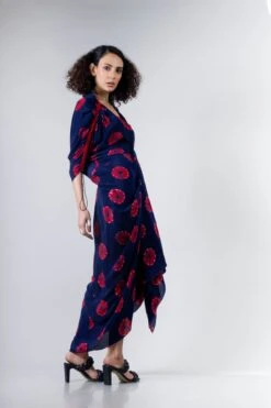 Blue/Red Shibori Kk Zipper Dress -Charmers Shop 3 44353
