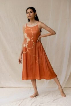 Rust Hibiscus On A Date Dress -Charmers Shop 4 24302