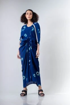 Blue Polka H/H Dress Elasticated -Charmers Shop 4 28972