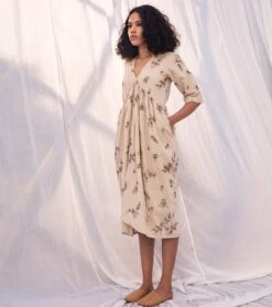 Cream Floral Terra Dress -Charmers Shop 4 29887