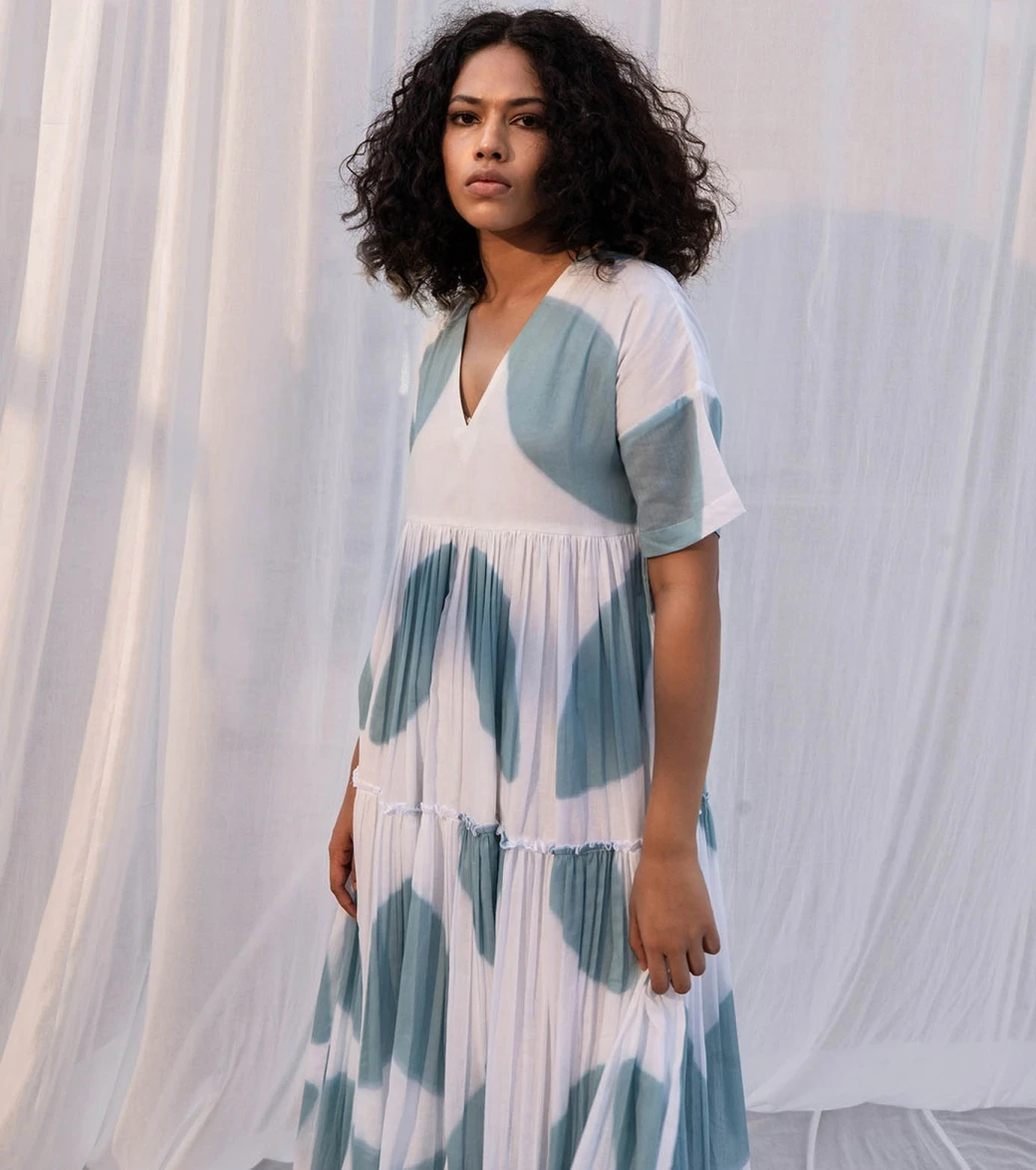 Sea Foam Green And White Seaweed Dress 6 Sea Foam Green And White Seaweed Dress - Image 4