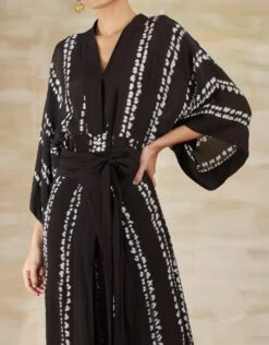 Black Almond Kaftan Wrap Jumpsuit -Charmers Shop 4 8634
