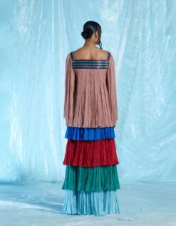 Gathered Glass Chiffon Top -Charmers Shop akss23t3b