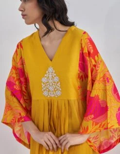 Yellow Conte Dress -Charmers Shop archpom00363