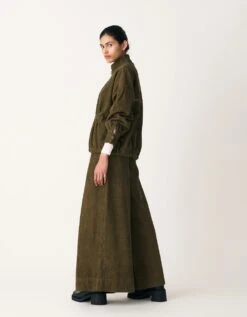 Forest Green Drawstring Top -Charmers Shop aw23t023