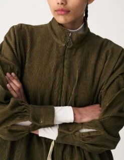 Forest Green Drawstring Top -Charmers Shop aw23t024