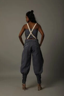 Indigo Blue Khadi Denim Jodhpuri Trouser -Charmers Shop b 14950