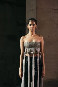 Gold Strapless Grecian Bustier -Charmers Shop b 47509