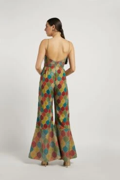 Navratan Trelllis Jaal Print Ramona Jumpsuit -Charmers Shop b 49116
