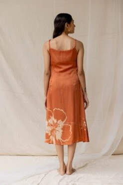 Rust Hibiscus On A Date Dress -Charmers Shop b 57551