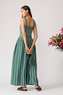 Green Calypso Stripe Jumpsuit -Charmers Shop b 66443