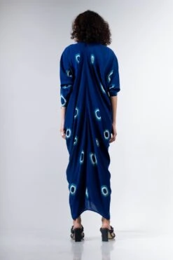 Blue Polka H/H Dress Elasticated -Charmers Shop b 66600