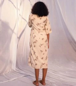 Cream Floral Terra Dress -Charmers Shop b 68341