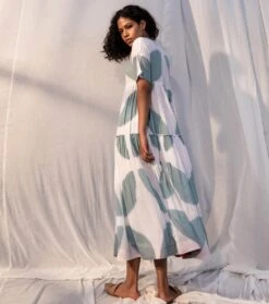 Sea Foam Green And White Seaweed Dress 11 Sea Foam Green And White Seaweed Dress -Charmers Shop b 68342