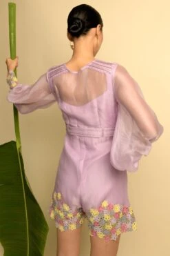 Mauve Michaelmas Daisy Jumpsuit -Charmers Shop b 72377