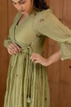 Sage Green Sama Dress -Charmers Shop bhrdr074