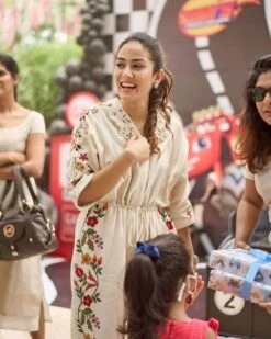 Ivory Chanderi Applique And Beadwork Jumpsuit