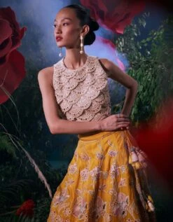 Ivory Embroidered Scalloped Top -Charmers Shop cfw23t282