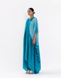 Nami Sleeve Dress In Blue