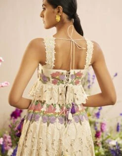 Ivory Floral Beadwork Bustier -Charmers Shop css23b023