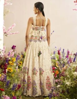 Ivory Floral Beadwork Bustier -Charmers Shop css23b02b