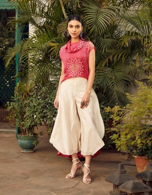 Bandhani Long And Short Top -Charmers Shop ct569sf1