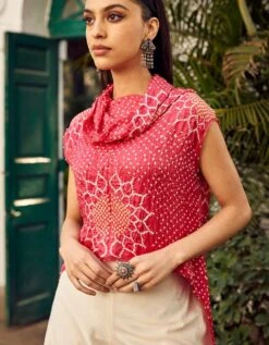Bandhani Long And Short Top -Charmers Shop ct569sf3