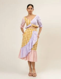 Multi Color Betty Panelled Top